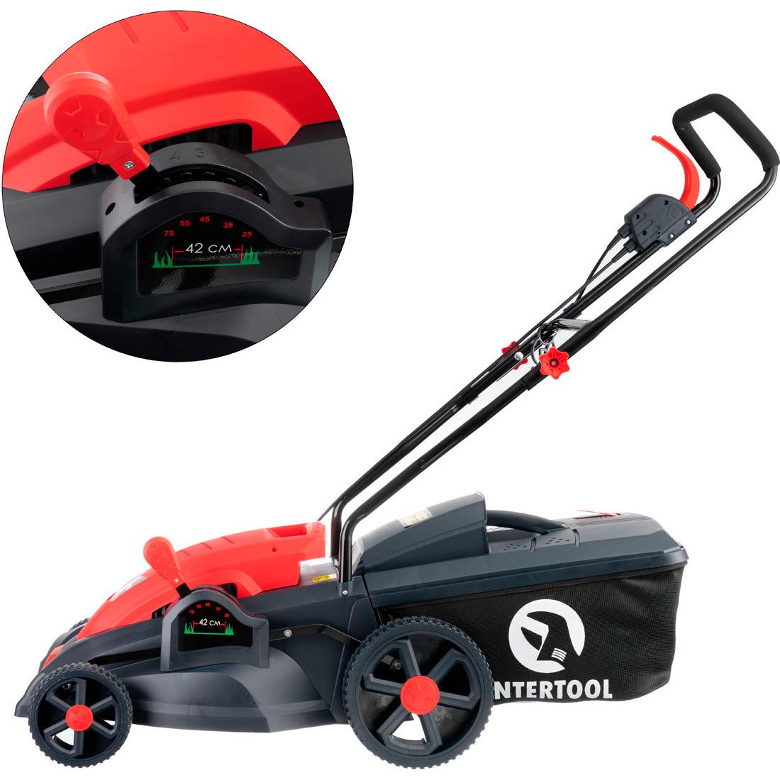 Газонокосилка электрическая Intertool (WT-1201) - фото 2 Газонокосилка электрическая Intertool (WT-1201) - фото 2