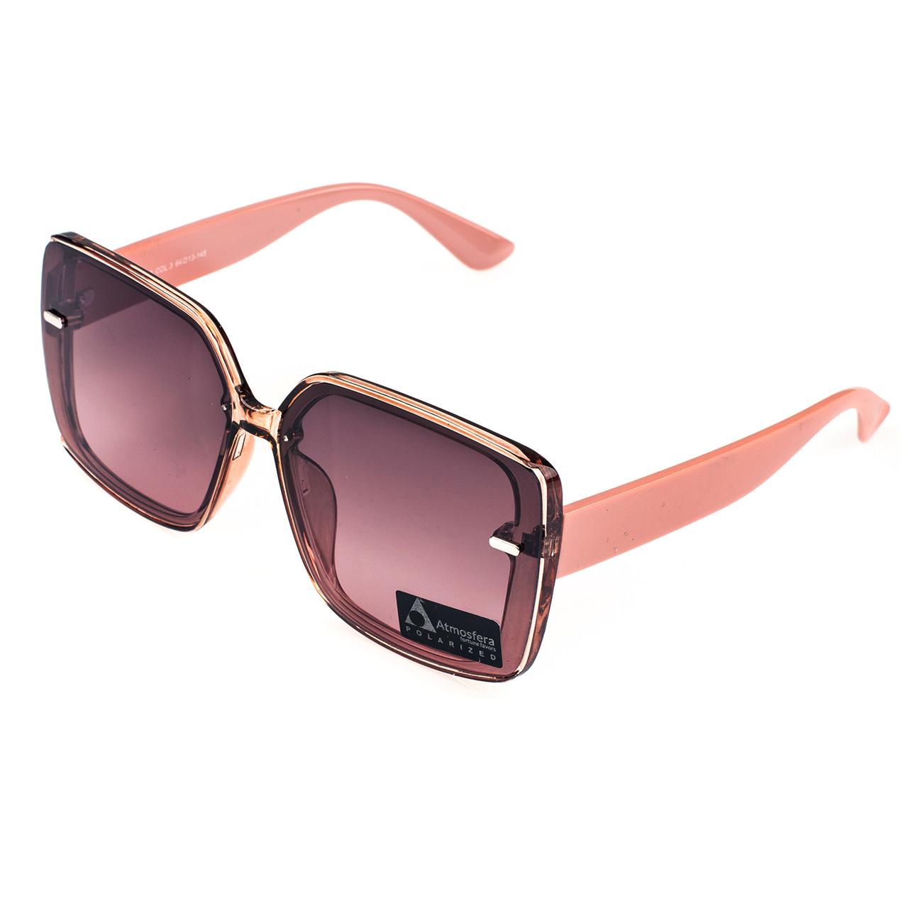 Солнцезащитные очки женские квадратные Polarized Пудровый (Р05010C.3)