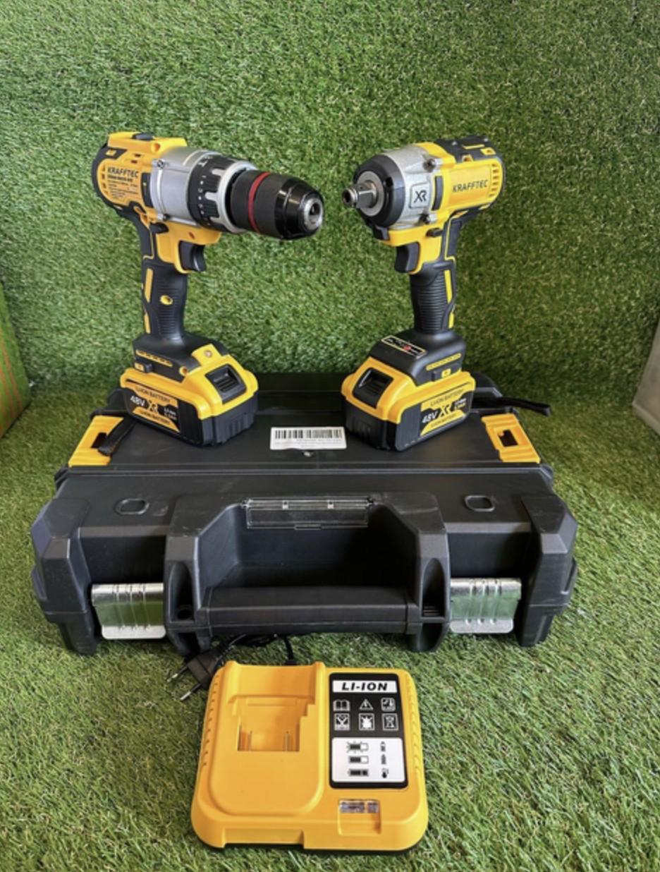 Набір акумуляторного інструменту Krafftec 48/6A гайковерт і шуруповерт 2в1 - фото 6 Набір акумуляторного інструменту Krafftec 48/6A гайковерт і шуруповерт 2в1 - фото 6