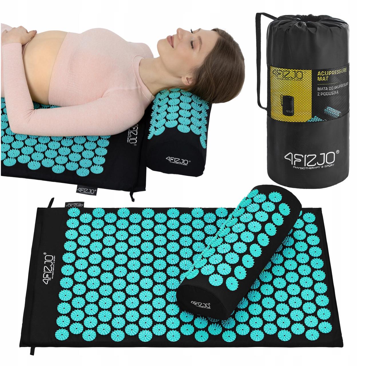 Килимок акупунктурний з валиком 4fizjo Classic Mat Аплікатор Кузнєцова Black/Blue (P-5905973402385) - фото 11