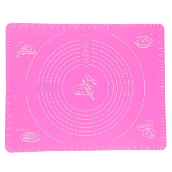 Килимок для випічки Kamille LR 9900 силіконовий 60х45 см Рожевий