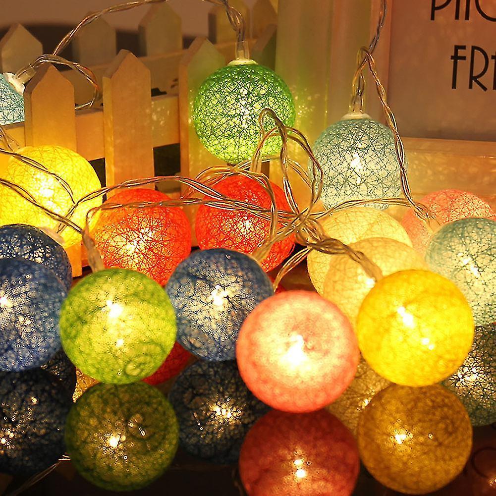 Гирлянда-нить диодная Тайские шарики USB/батарейка 20LED 4 м (1000-RV345)