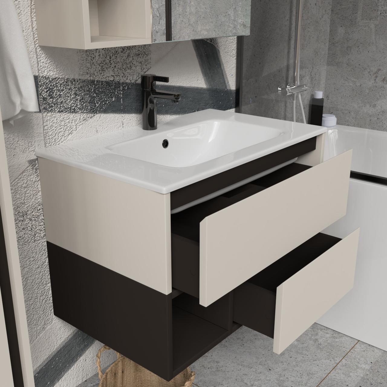 Тумба подвесная с раковиной MVK Vostok Craft 70 В2 700х450х530 мм Кашемир (c270km) - фото 3 Тумба подвесная с раковиной MVK Vostok Craft 70 В2 700х450х530 мм Кашемир (c270km) - фото 3