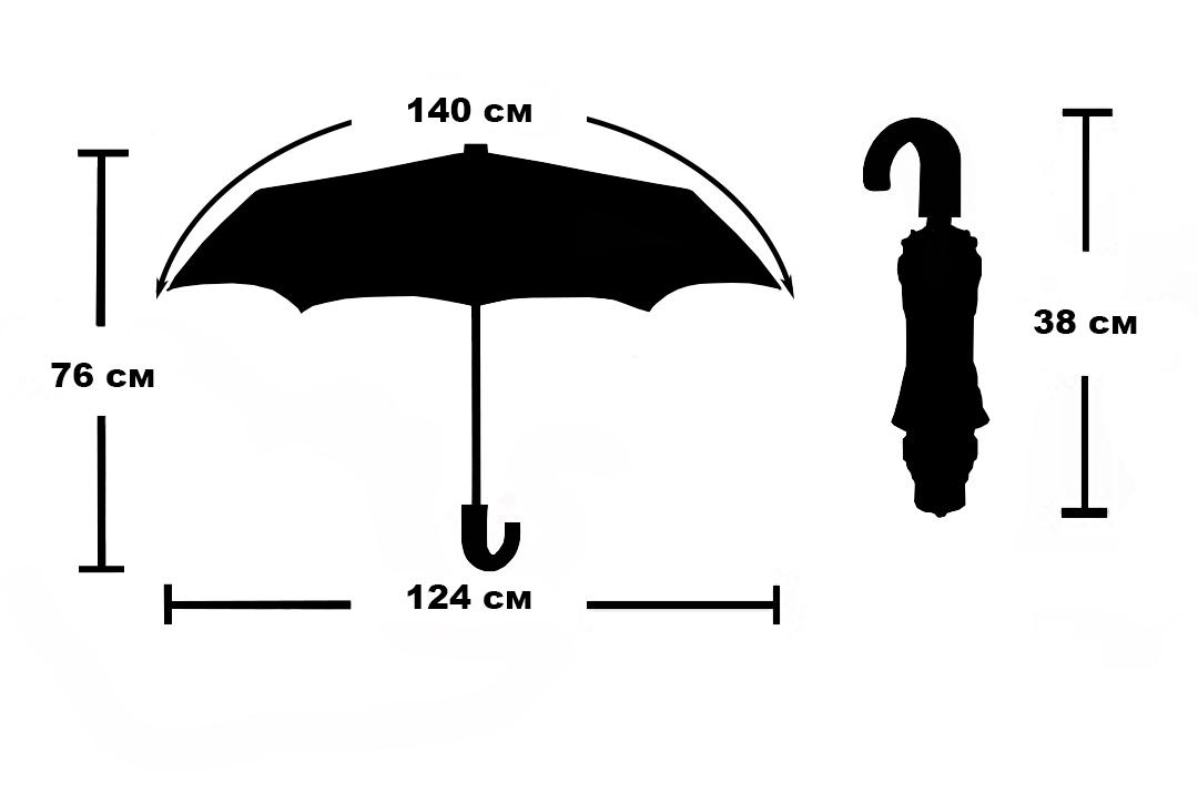 Парасолька складна Три Слона M7100 повний автомат Чорний (10447127) - фото 6