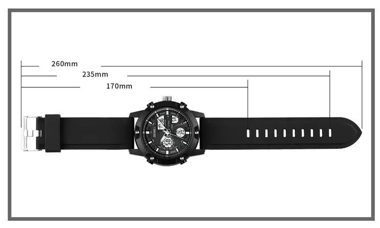 Годинник наручний чоловічий Skmei 1757 Black (18427) - фото 5