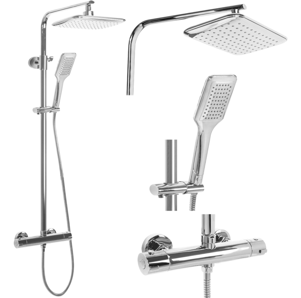 Душевый гарнитур Rea TOM с термостатом Хром (2810366158) Душевый гарнитур Rea TOM с термостатом Хром (2810366158)