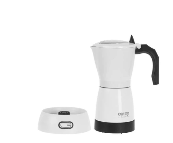 Кофеварка гейзерная Camry электрическая алюминиевая 300 мл Белый (CR 4415 White)