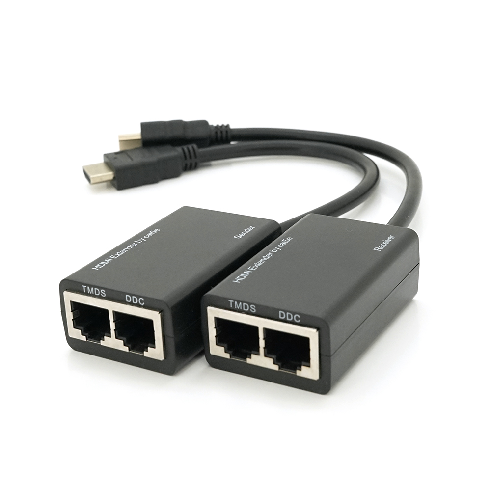 Удлинитель сигнала пассивный HDMI через 2 витые пары Cat5e/Cat6e до 30 м (YUT_V8356)