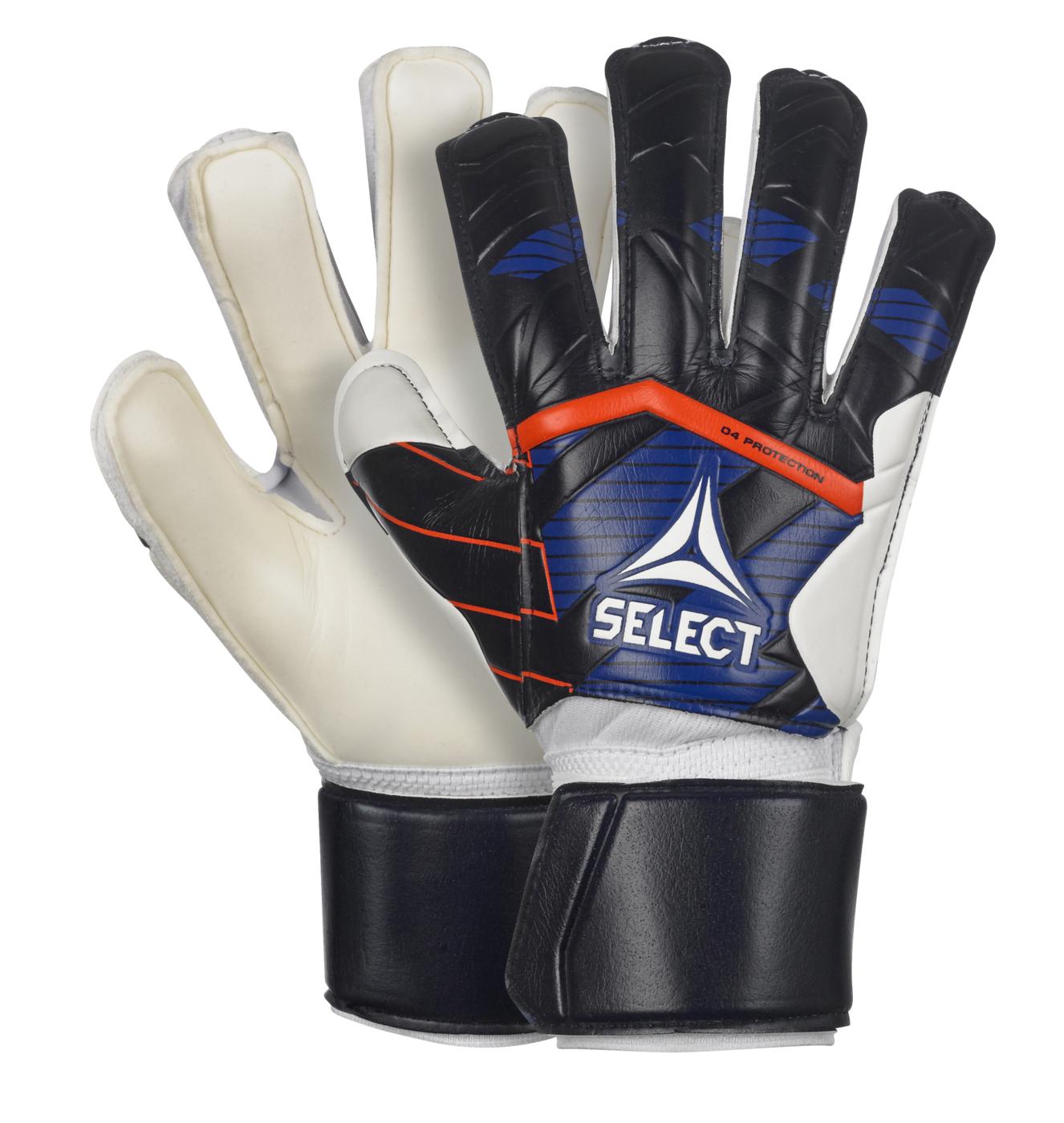 Рукавички воротарські Select GOALKEEPER GLOVES 04 PROTECTION v24 р. 6 Синій/Білий (202)