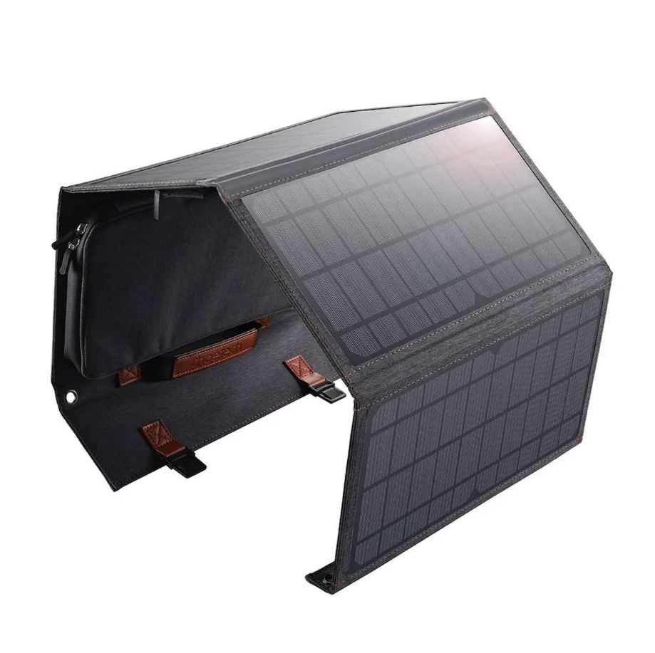 Солнечная зарядная станция Choetech Portable Foldable Solar Charger SC006 36W-C PD 3.0 USB QC 3.0 Серый (SC006) - фото 2