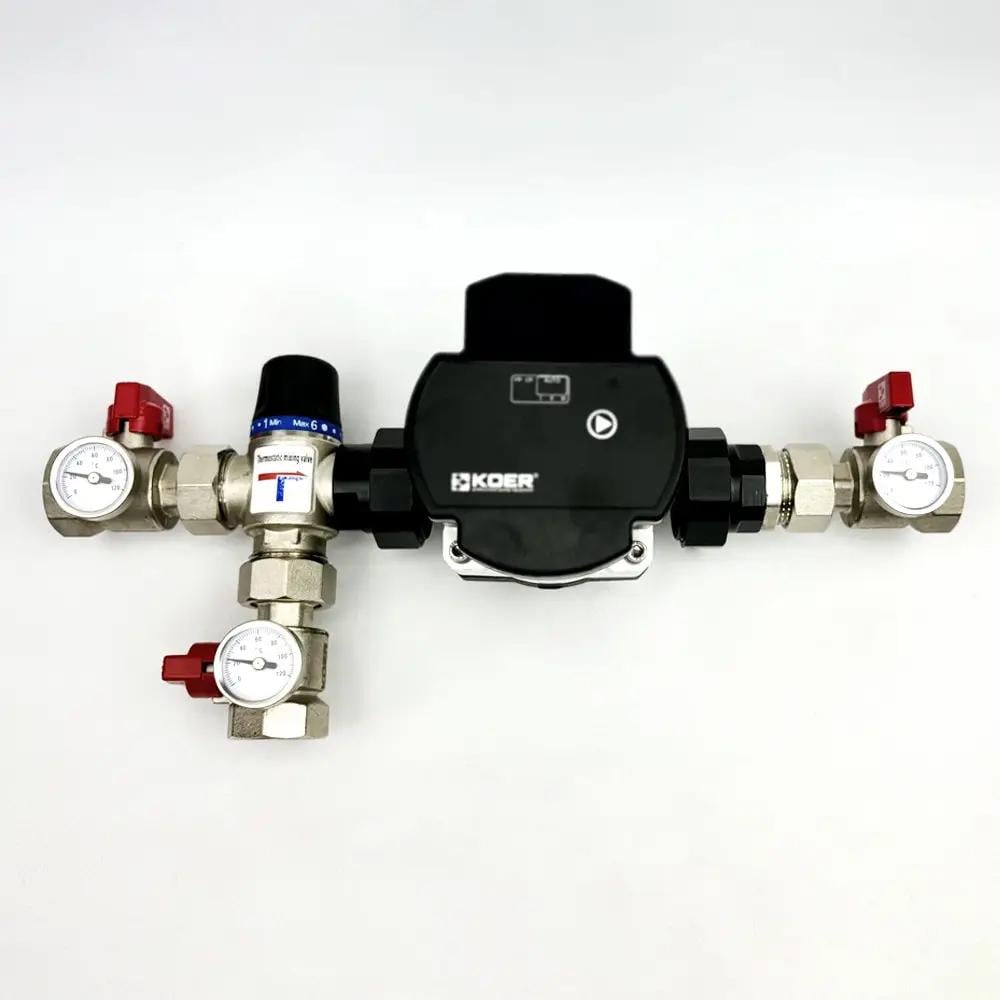 Термостатичний вузол на подачу Kvant Laboratory LADOMIX.T1 25-80 з насосом DN1" (29017861)