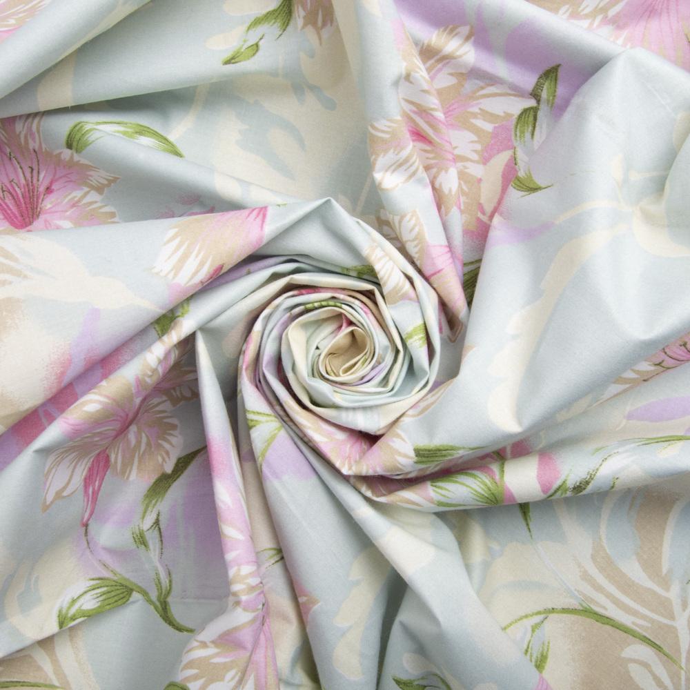 Тканина тік для постільної білизни JS-100-004 Лілія 2,2 м М’яний (22891)