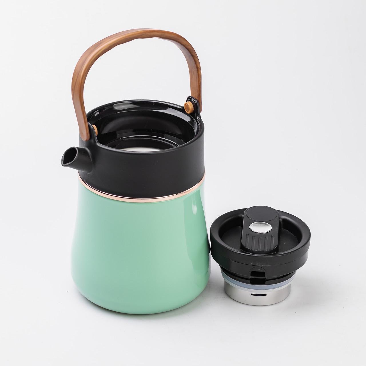 Чайник-термос із заварником та датчиком температури 700 мл М'ятний (HP-14-22M) - фото 3 Чайник-термос із заварником та датчиком температури 700 мл М'ятний (HP-14-22M) - фото 3