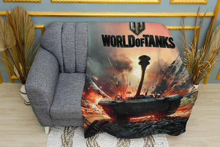 Плед Big tank World of Tanks плюш однослойный 135х150 см