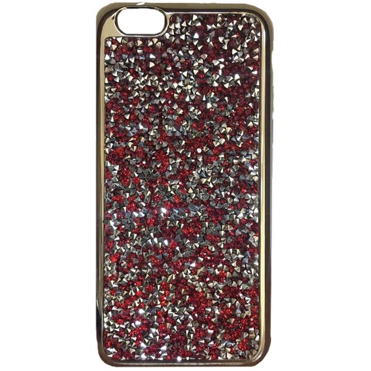 Чехол накладка Apex Rock Crystal TPU Case for iPhone 6/6S, Silver/Red