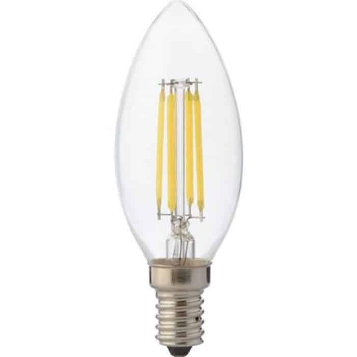 Лампа філаментна HOROZ ELECTRIC LED Свічка 4W Е14 2700К 420 Lm 220-240V (001-013-0004-010)