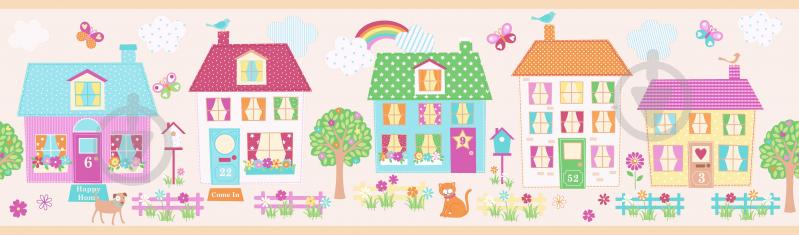 Бумажные детские обои (Бордюр) ICH Coconet 573-3 Разноцветные