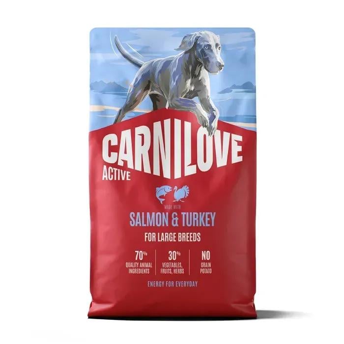 Корм сухий Carnilove Active Salmon & Turkey Large Breed для собак великих порід лосось та індичка 4 кг (173695)