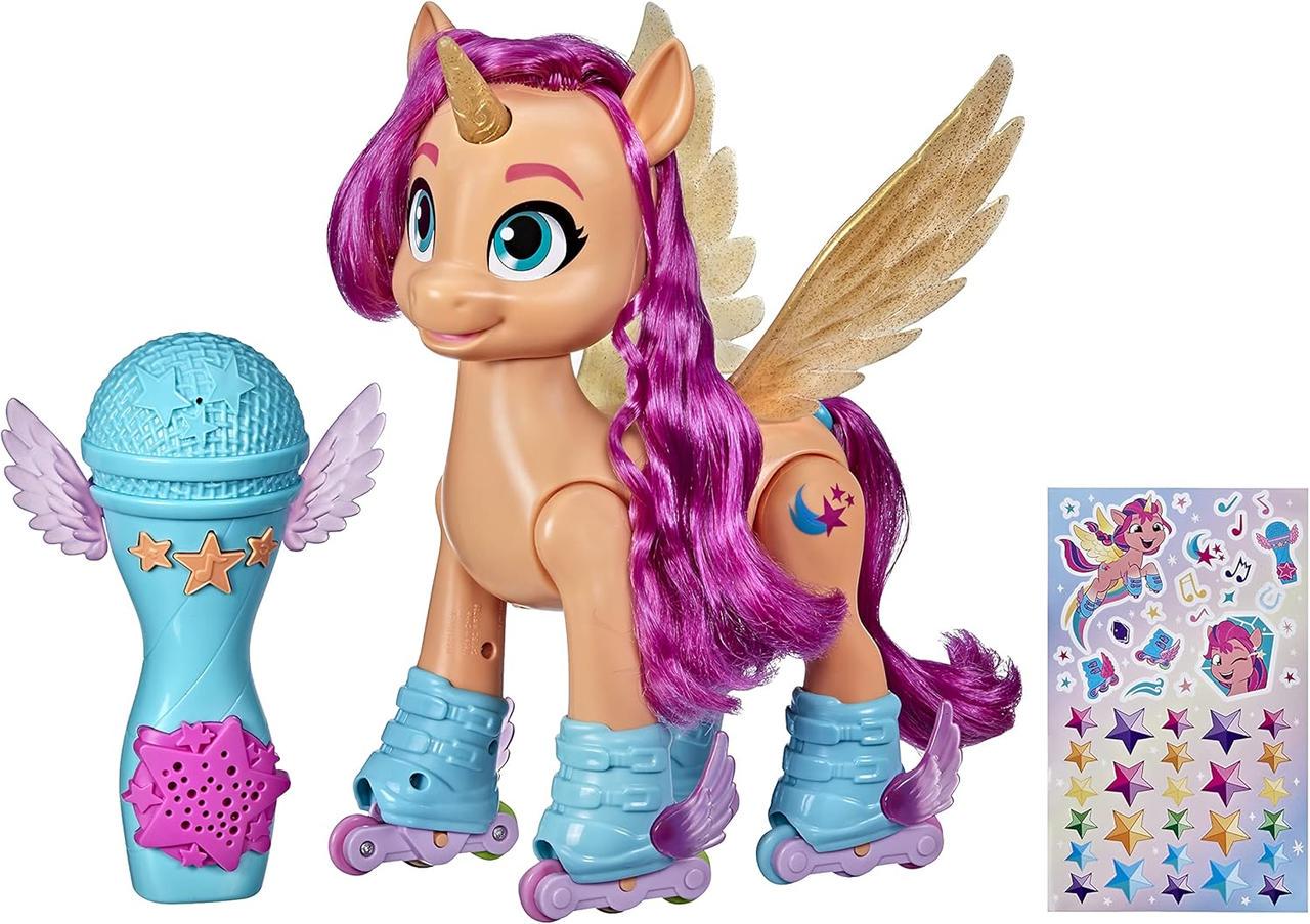 Интерактивная фигурка Пони Санни с микрофоном My Little Pony Sunny Starscout 23 см (F1786)