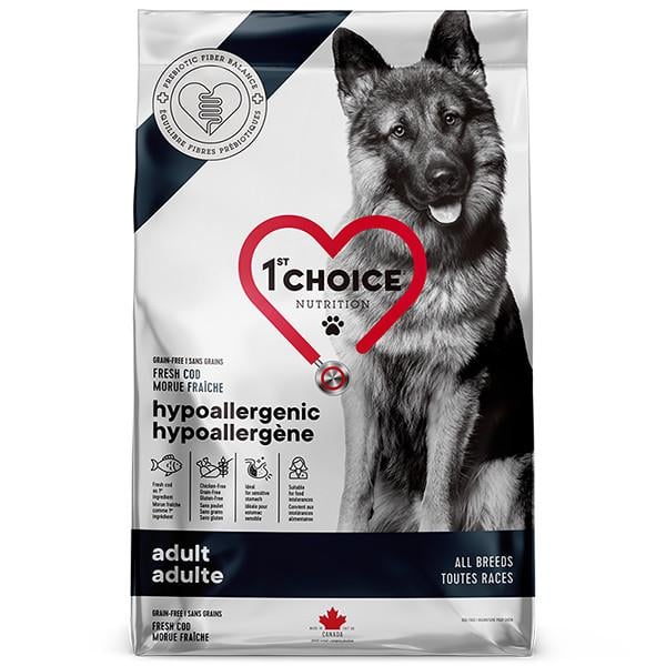 Корм сухий гіпоалергенний беззерновий для собак 1st Choice Hypoallergenic Cod тріска 11 кг (ФЧСВГТ11)