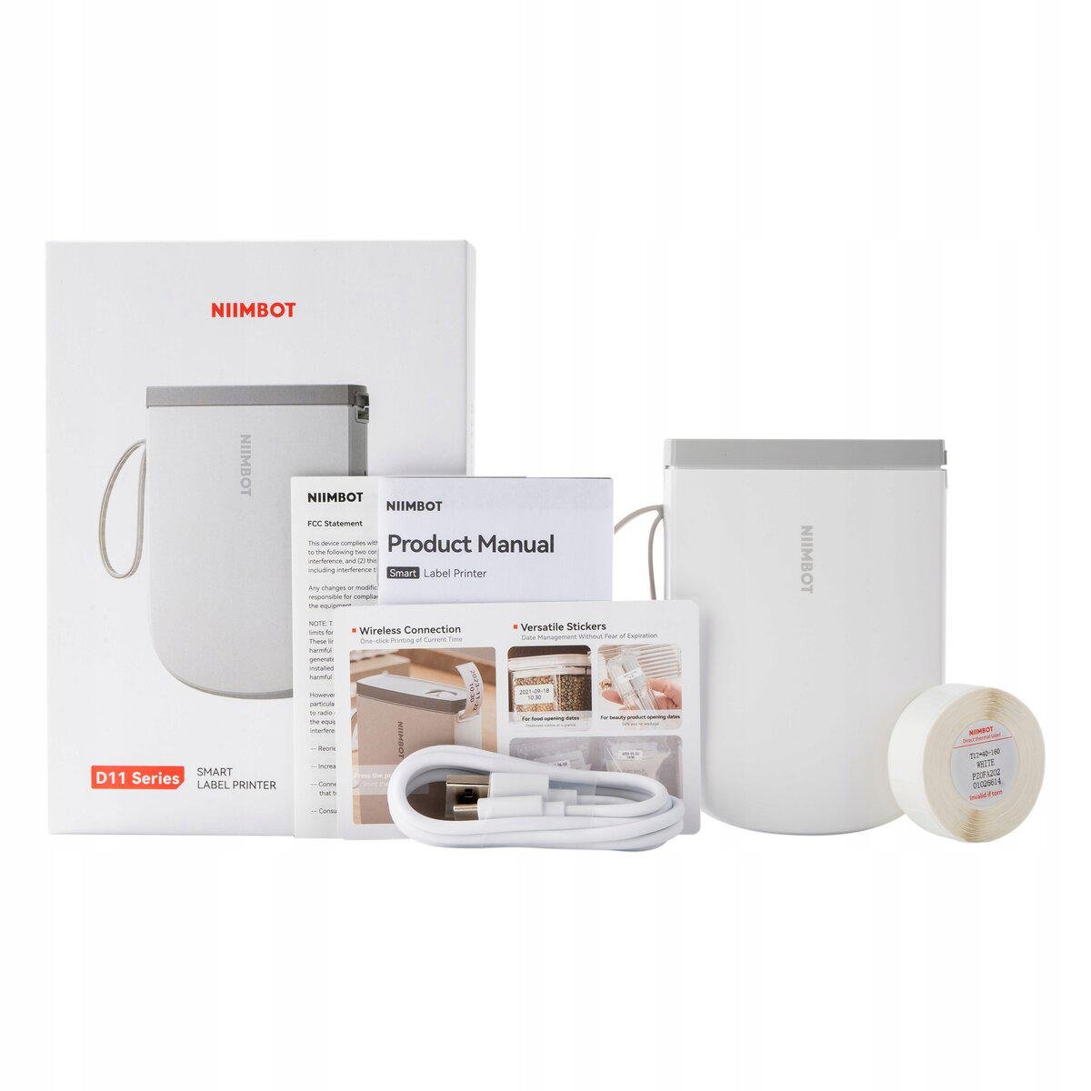 Термопринтер етикеток/стікерів NIIMBOT D11_H Bluetooth портативний 1500 mAh White (1AA57281601) - фото 8 Термопринтер етикеток/стікерів NIIMBOT D11_H Bluetooth портативний 1500 mAh White (1AA57281601) - фото 8