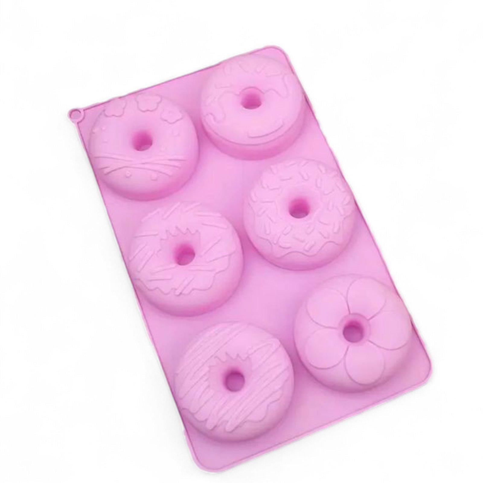 Форма силиконовая для выпечки прямоугольная пончиков Розовый (SAM-27165)