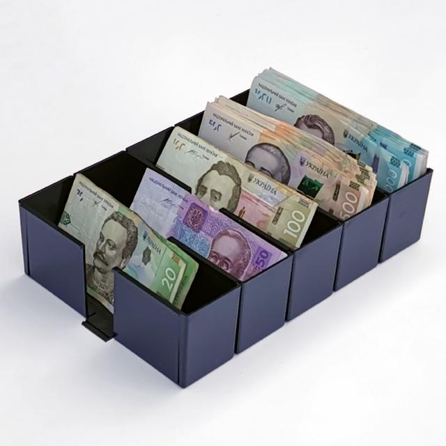 Купюрница СКАРБ-4/5 на пять секций 25х17 см
