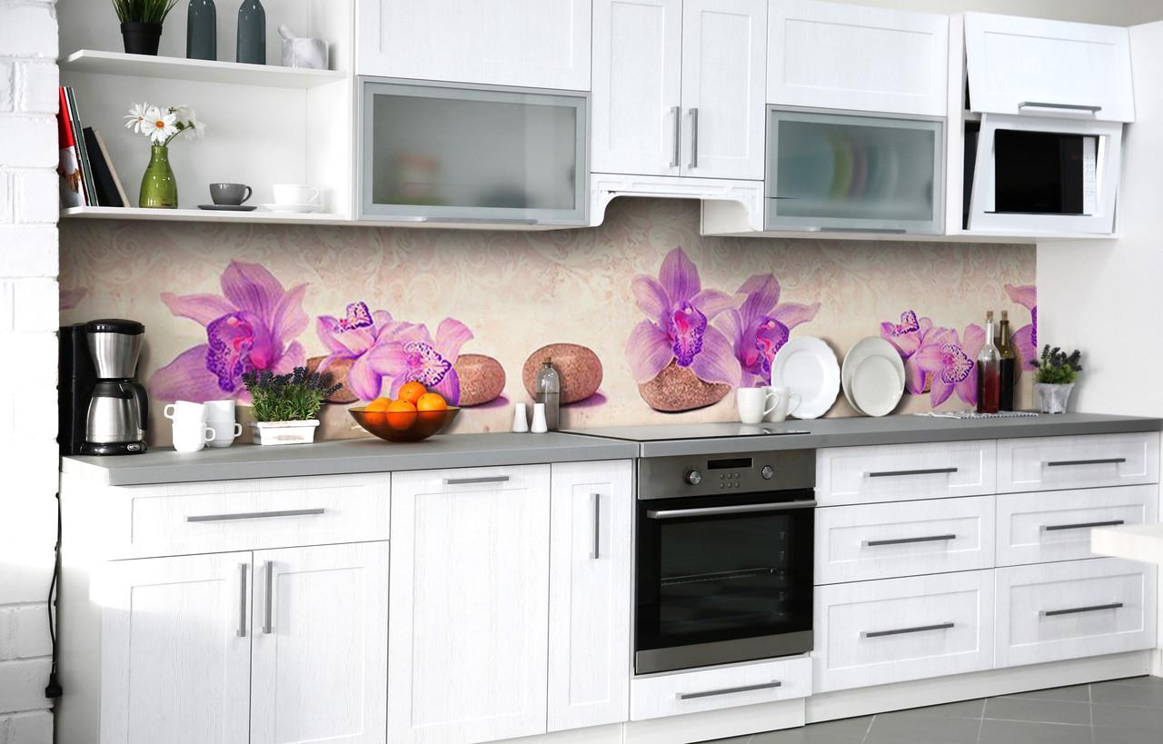 Кухонный фартук Мраморная галька виниловый самоклеющийся 60х250 см Абстракция