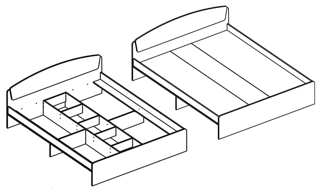 Ліжко двоспальне Асторія 2 шухляди 160х200 см Дуб сонома/Трюфель (26755412) - фото 3 Ліжко двоспальне Асторія 2 шухляди 160х200 см Дуб сонома/Трюфель (26755412) - фото 3