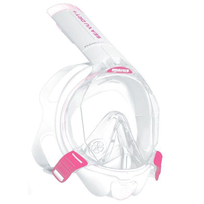 Маска для снорклинга Mares Sea Vu Dry полнолицевая S/M Бело-розовый (411260.PKWH.SM)