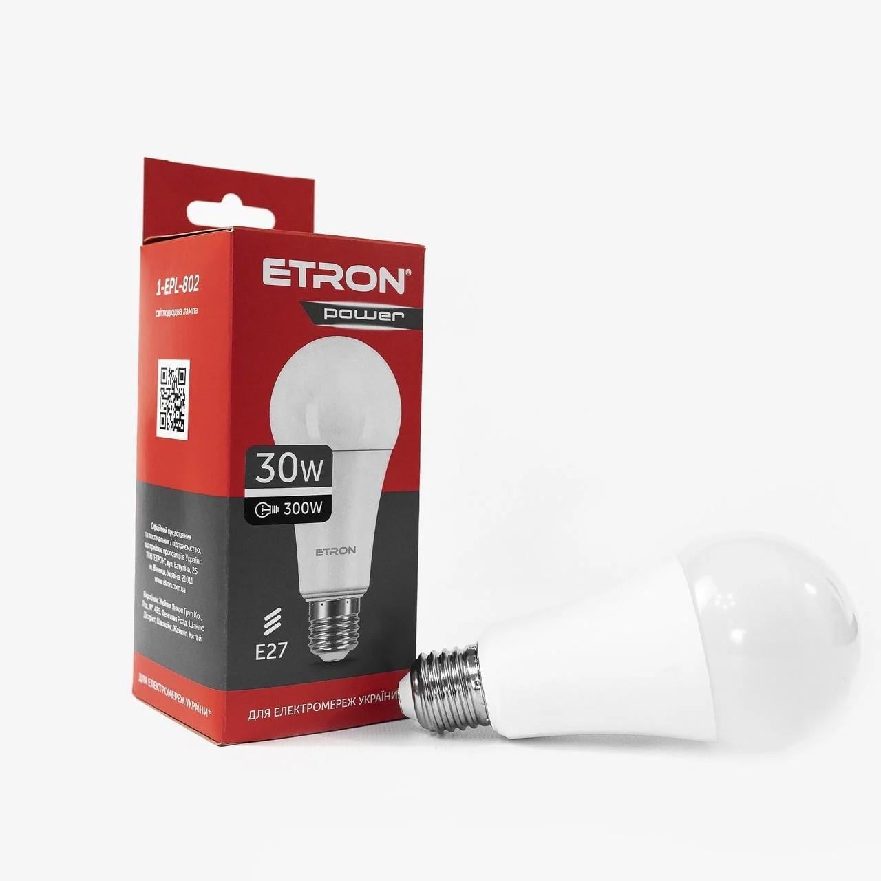 Лампа LED ETRON Power Light 1-EPL-802 A67 30W E27 4200K