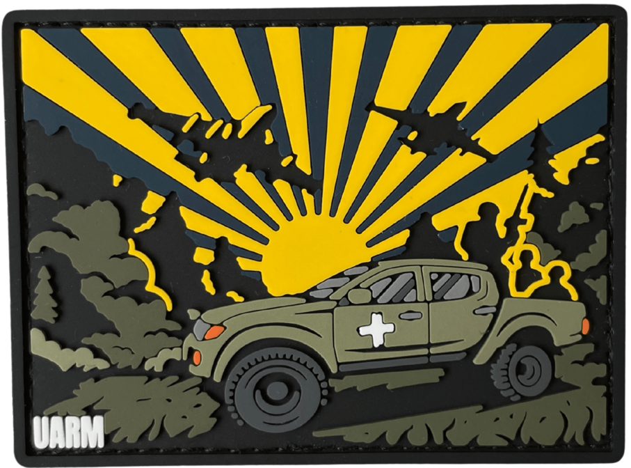 Патч Пикап на фоне солнца (PATCH-UA-021)