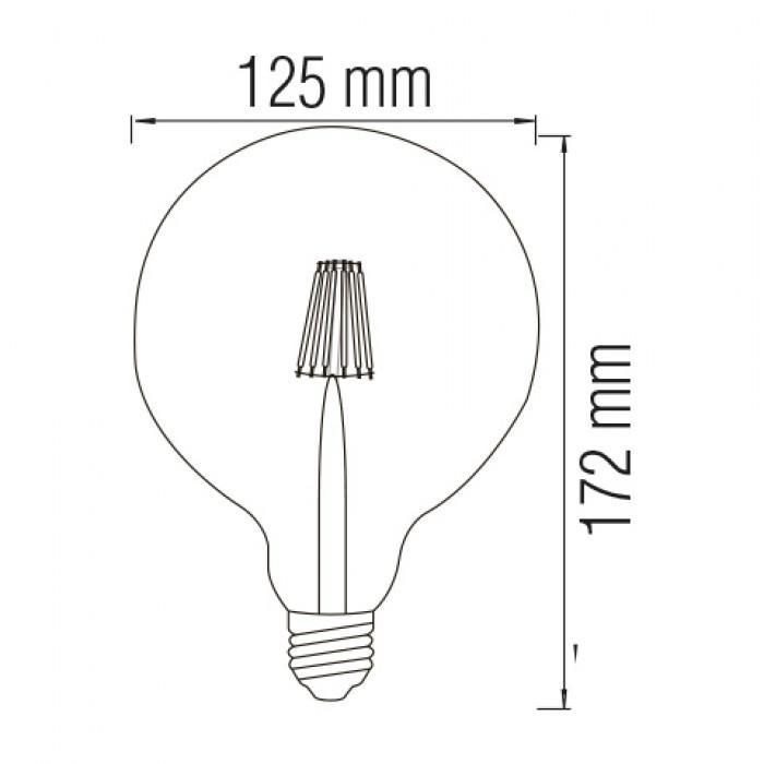 Світлодіодна лампа Filament Rustic Globe-6 6W E27 Horoz Electric - фото 2