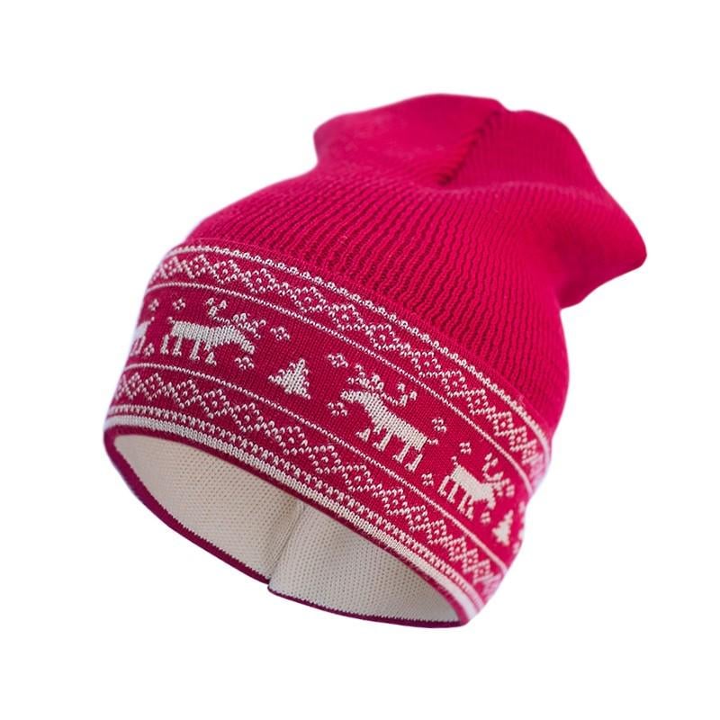 Шапка София 412-20 из шерсти мериноса 50-54 см Красный