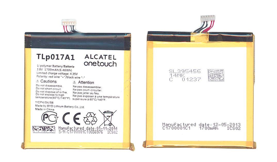 Аккумулятор для смартфона Alcatel TLp017A1 One Touch Idol mini 3,8V 1700 mAh 6,46 Wh White