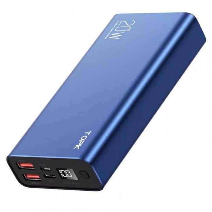 Внешний аккумулятор Topk 20000 mAh 20W 2xUSB 1xType-C