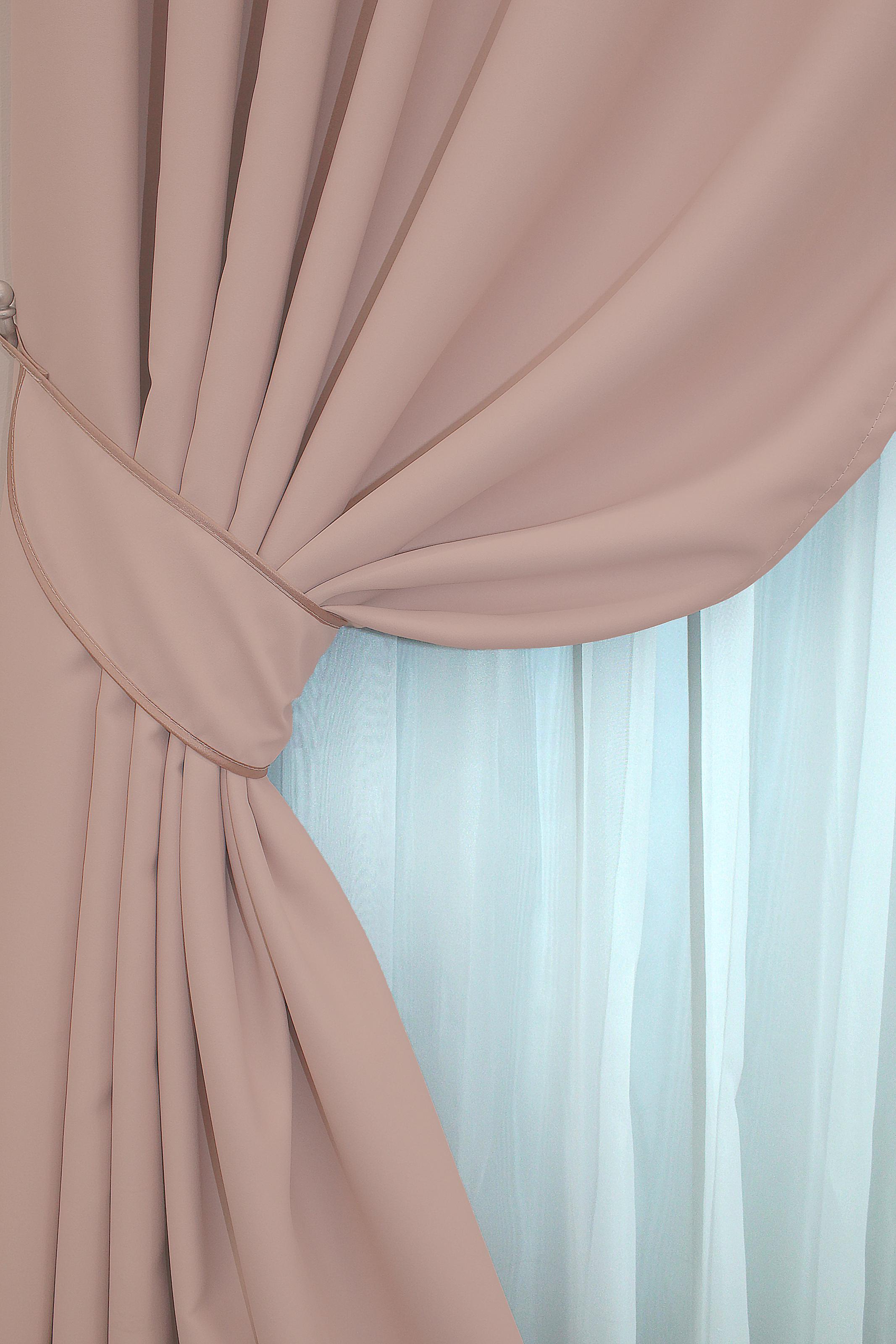 Комплект штор VR-Textil Midnight № 1226ш блэкаут 150х290 см 2 шт. Светло-пудровый (33-0072) - фото 4 Комплект штор VR-Textil Midnight № 1226ш блэкаут 150х290 см 2 шт. Светло-пудровый (33-0072) - фото 4