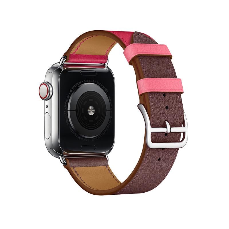 Ремешки для часов Coteetci W36 Short Fashion Leather для Apple Watch 38 мм /40 мм Bordeaux Rose Extreme with Rose Azalee (WH5260-40-BRR)