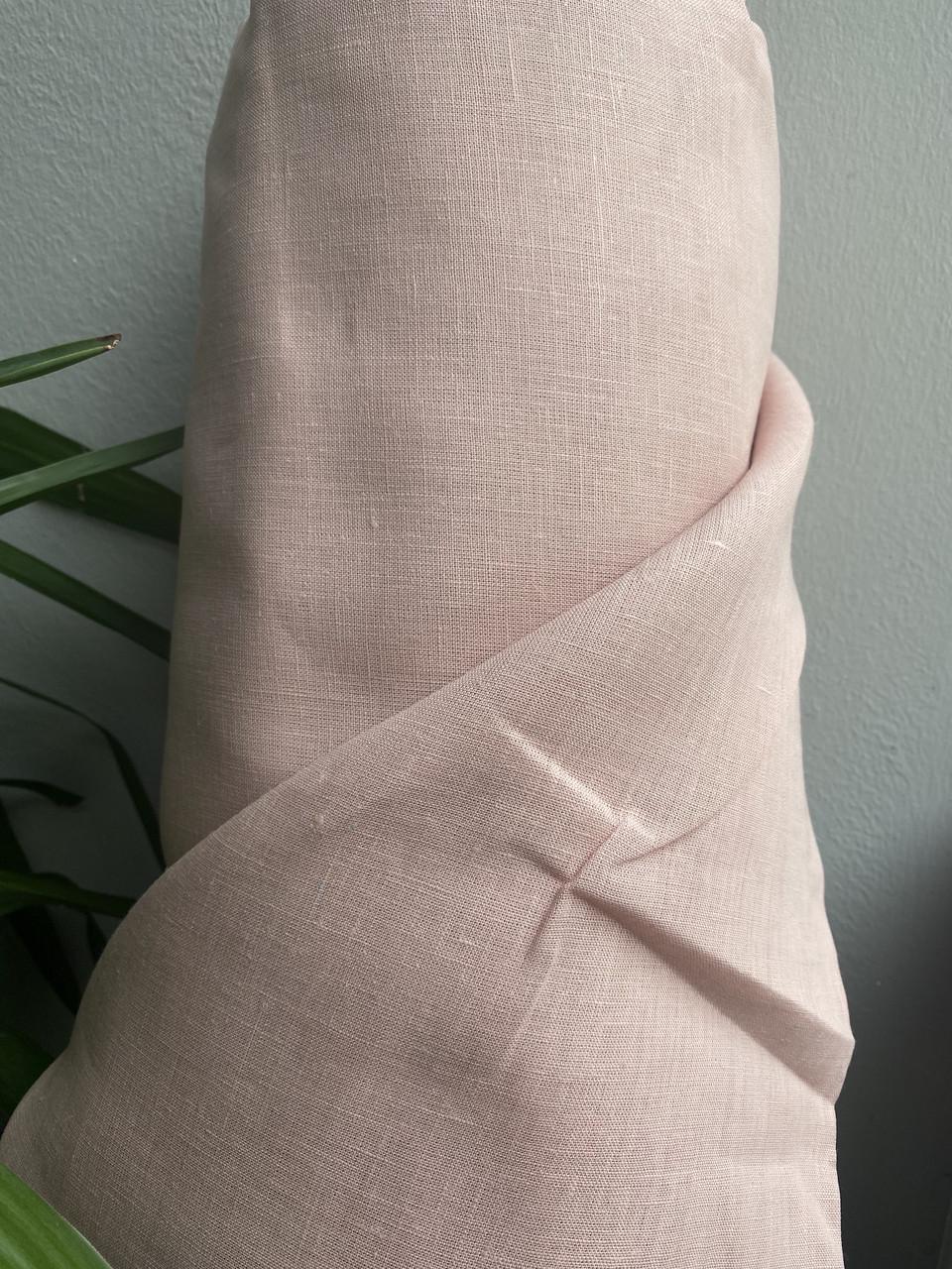 Ткань LINEN PLUS льняная 220 см 1503 Нежно-персиковый - фото 5