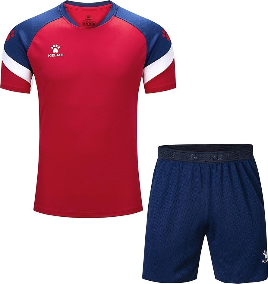Комплект футбольной формы KELME BRAVO S Красно-синий (7351TX1092.9615_3801265.9416)