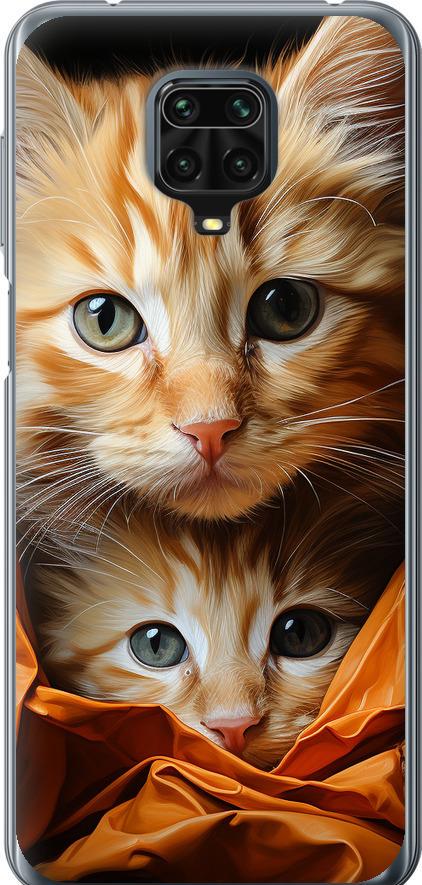 Чехол на Xiaomi Redmi Note 9 Pro Котики 2 (5664t-1911-42517)