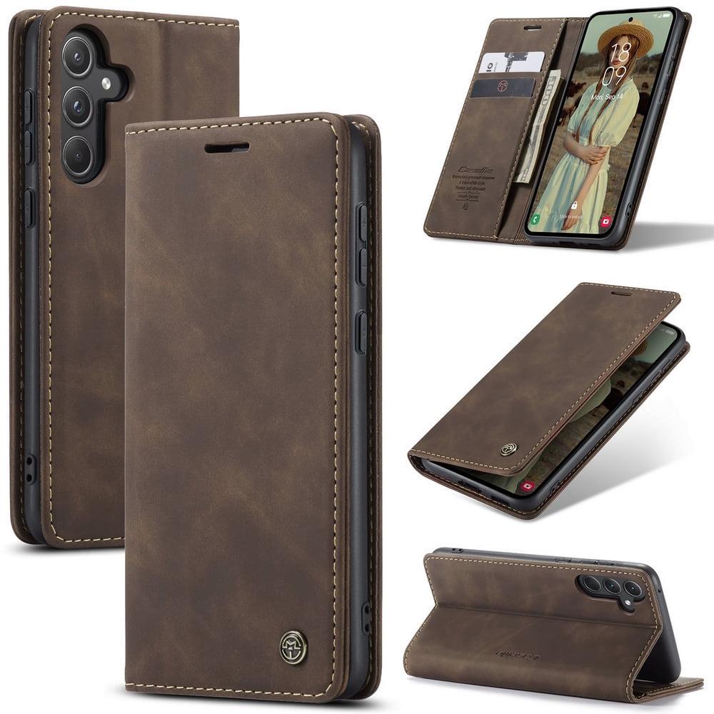 Чехол книжка с магнитом Samsung Galaxy A55 A556 CaseMe Dark Brown (38324-05)