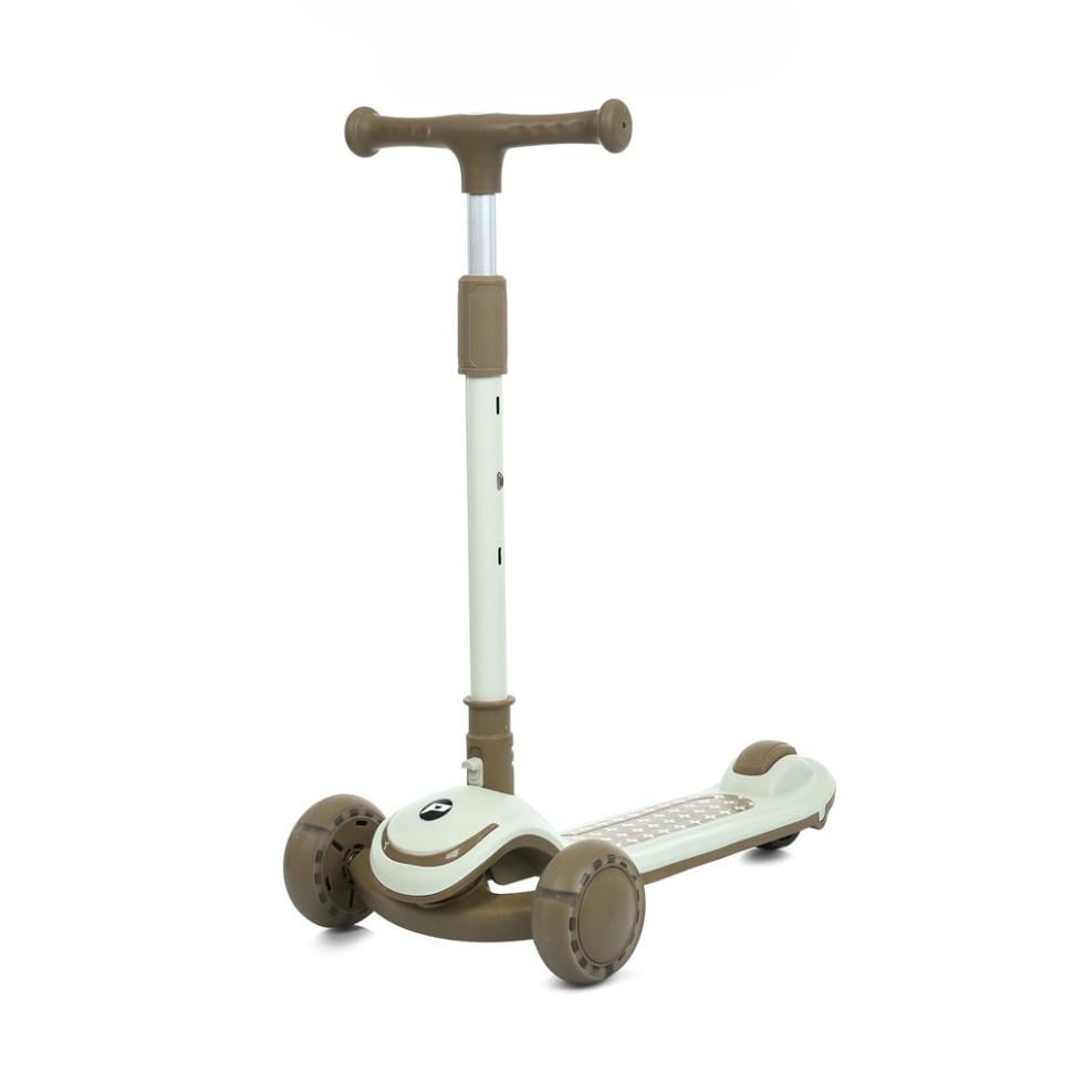 Самокат Bambi трехколесный с музыкой и светом Бежевый (DS-171-S-420)