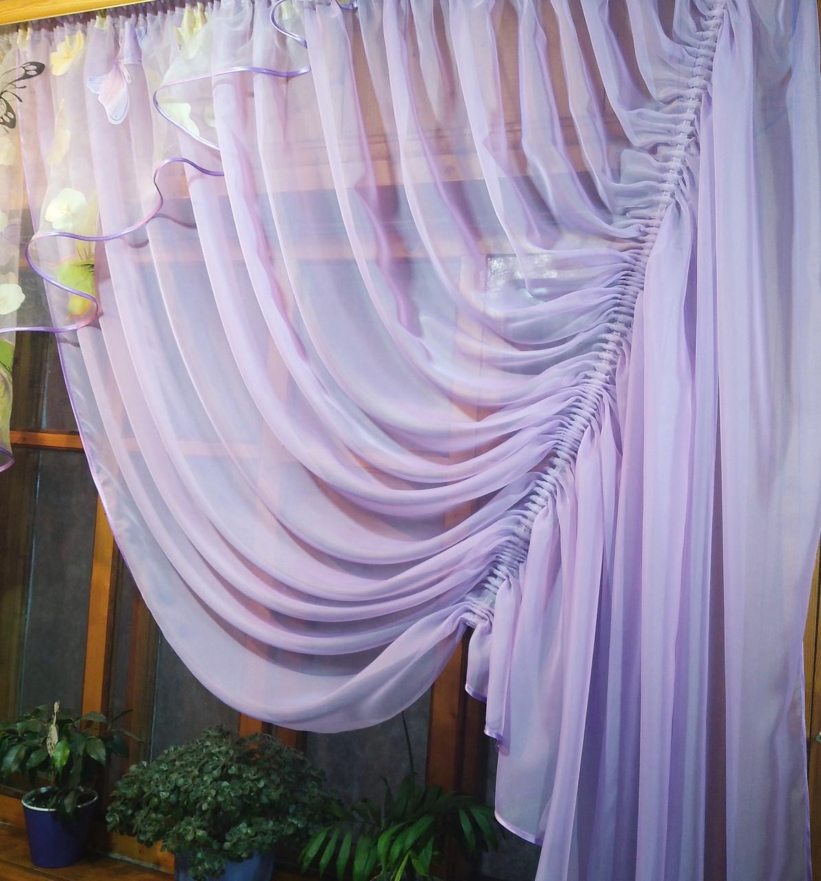 Занавеска кухонная Эрика правая Сиреневый - фото 4 Занавеска кухонная Эрика правая Сиреневый - фото 4