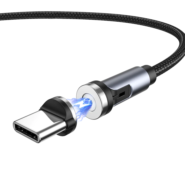 Кабель магнитный Ugreen 3 A Type-C для синхронизации и быстрой зарядки 1 м Black (US503)