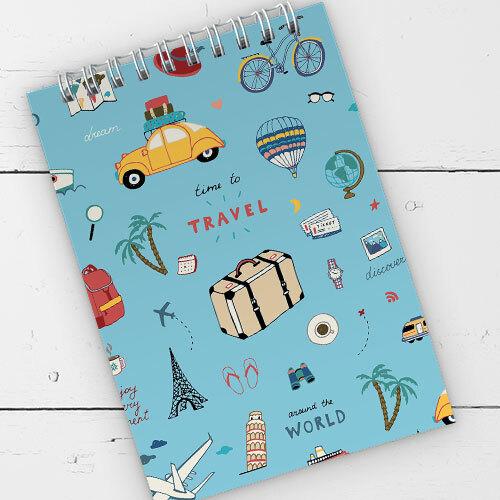 Блокнот на пружине Presentville А6 "Travel" 9,5х14 см (BL6_19D013)