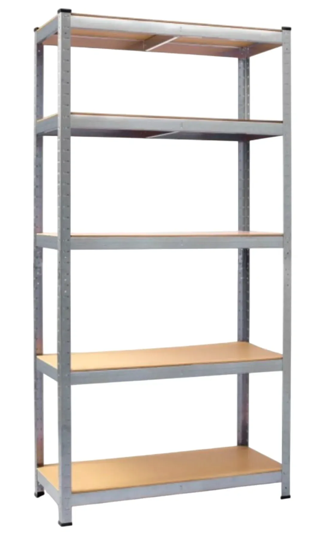 Стеллаж 150х70х30 см с 5 полками МДФ металлический разборный 4Points StrongShelf