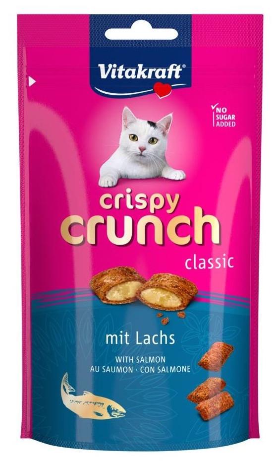 Лакомство для кошек Vitakraft Crispy Crunch подушечки с лососем 60 г (1886312792)