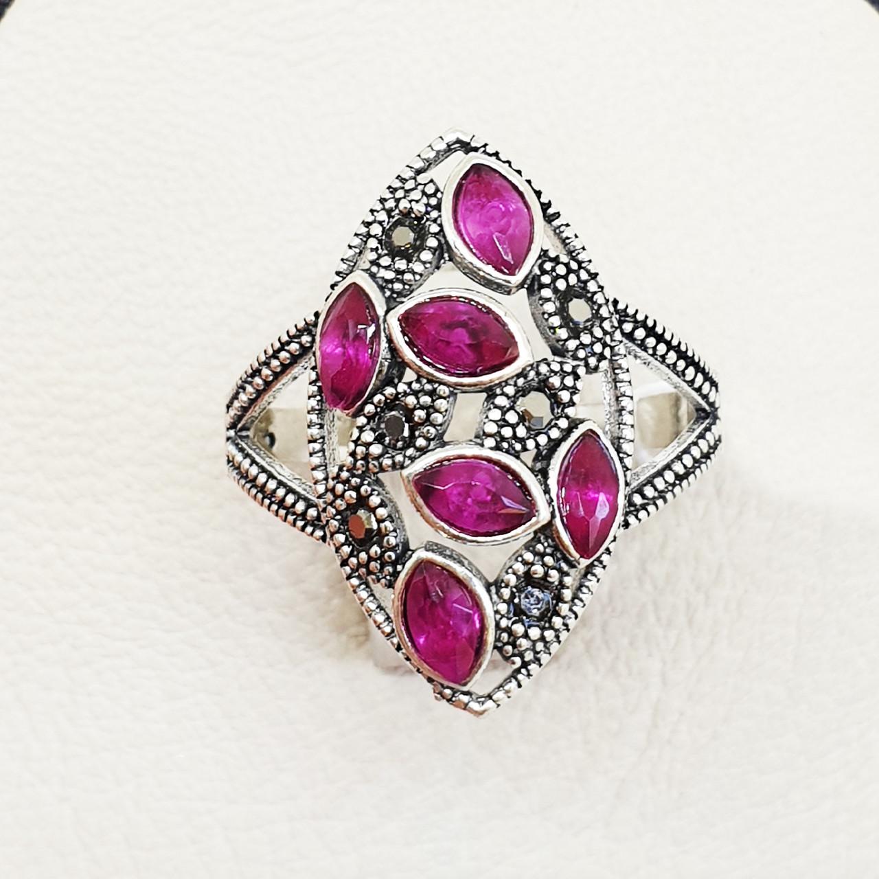 Кольцо серебряное с рубином р. 19,5 4,43 г (1567456611)