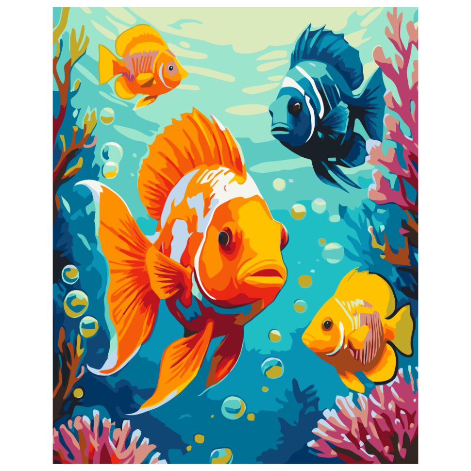Картина по номерам ART CRAFT Яркие рыбки 40x50 см (11694-AC)